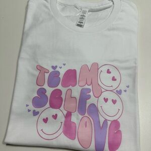 Team Self Love Tee, Size M, new never used never used, Valentine’s Tee